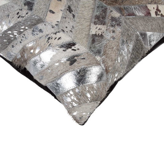 18" X 18" X 5" Silver Pillow