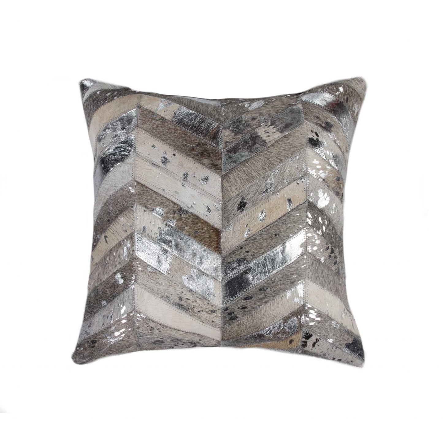 18" X 18" X 5" Silver Pillow