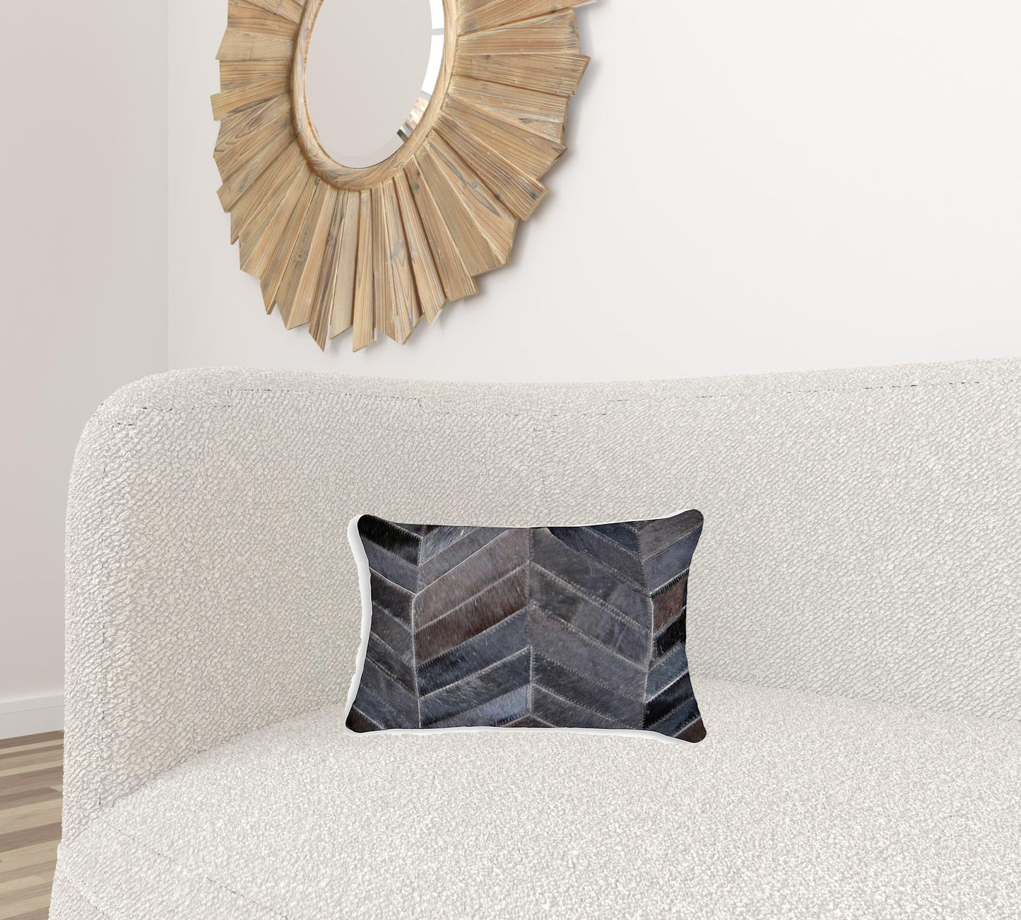 12" X 20" X 5" Cool Chocolate Torino Kobe Chevron Pillow