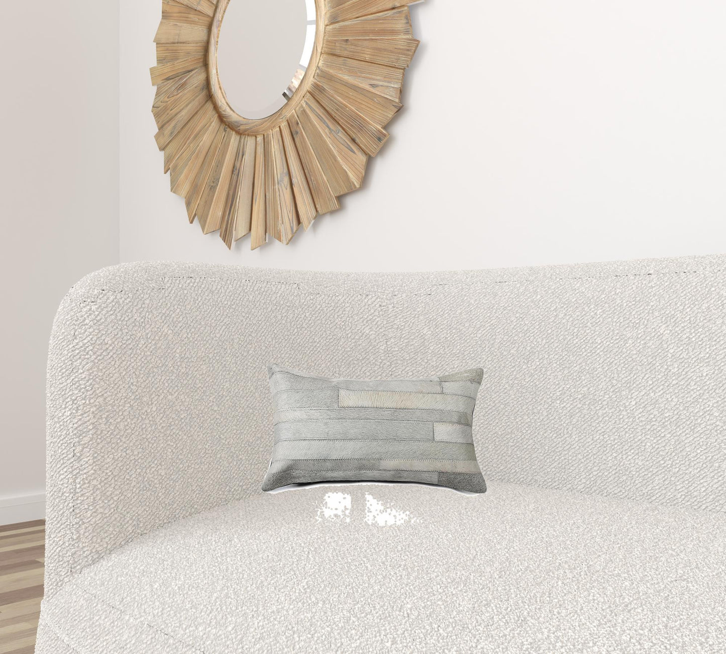 12" X 20" X 5" Gray Pillow