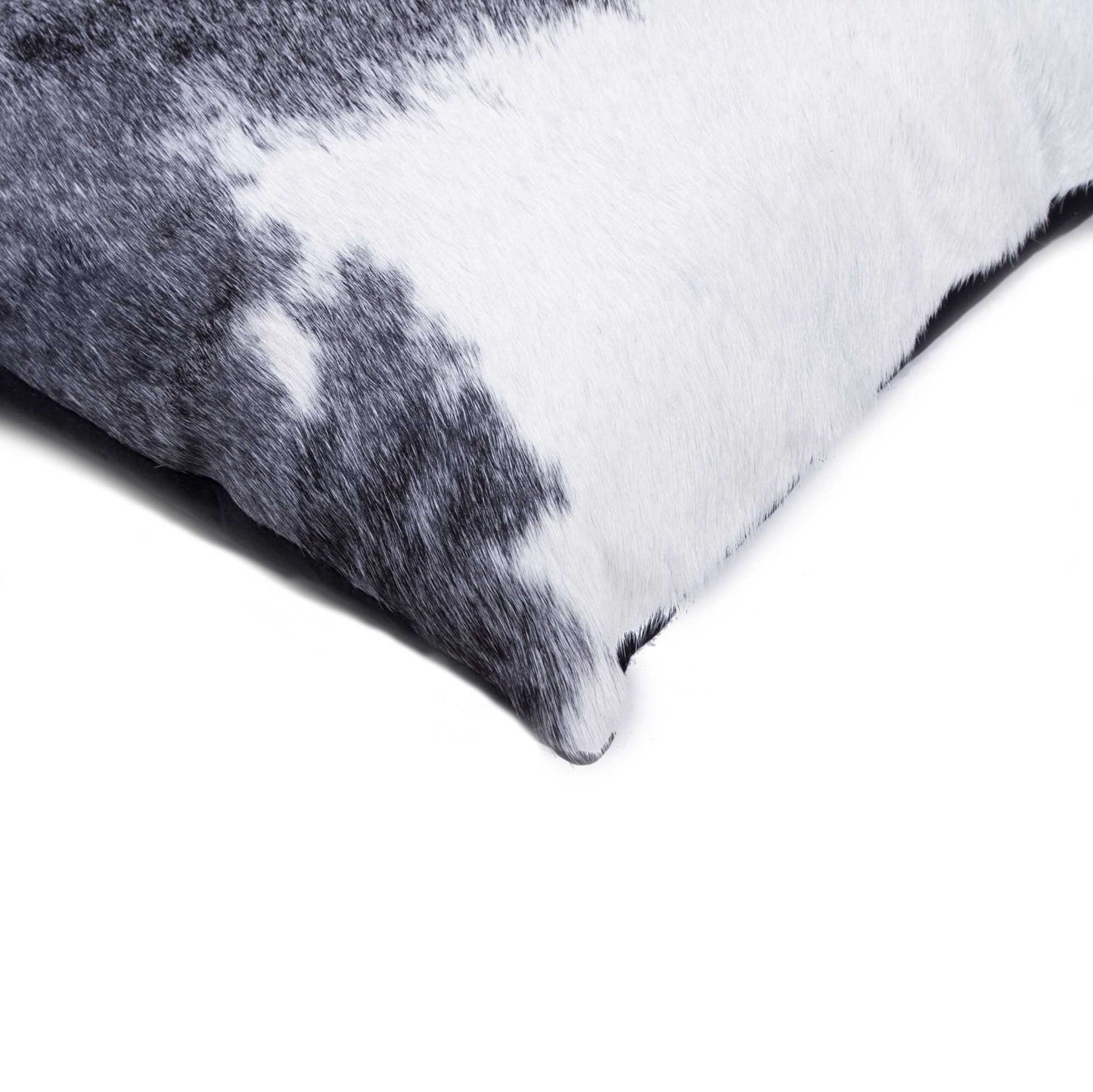 18" X 18" X 5" Gray And White Cowhide Pillow 2 Pack