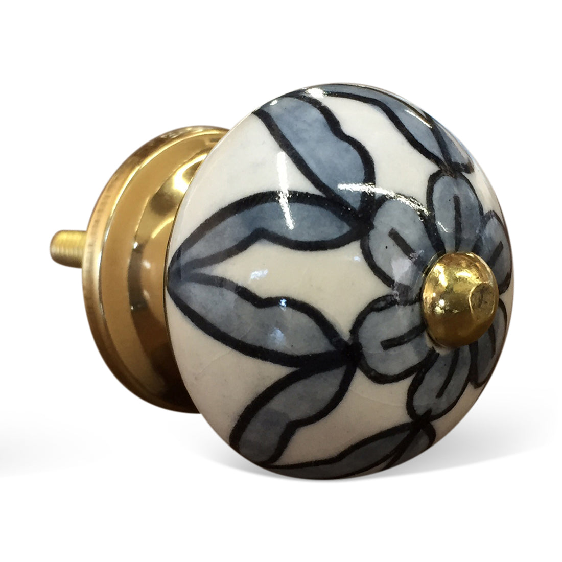 1.5" X 1.5" X 1.5" White Blue And Black Knobs 12 Pack