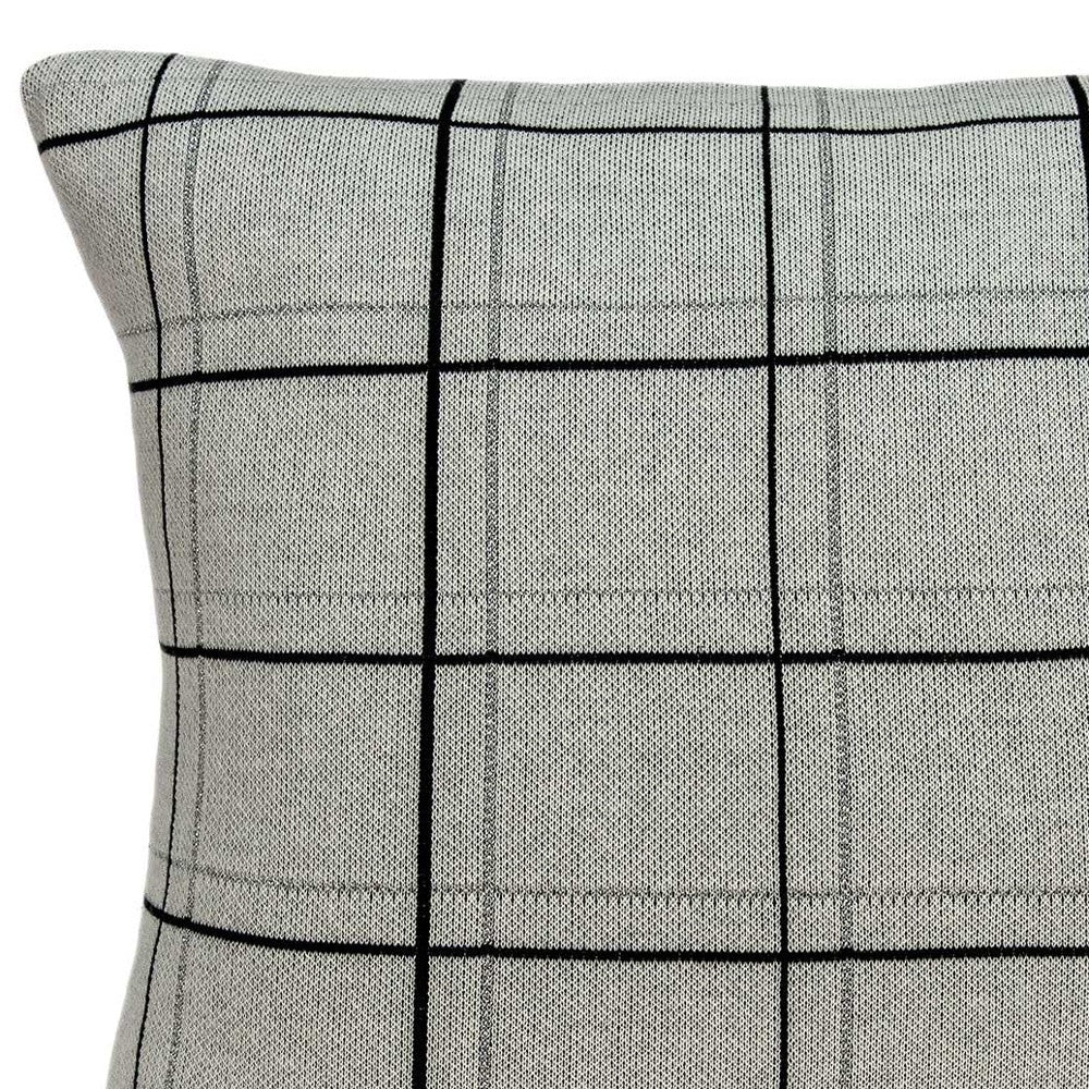 20" X 7" X 20" Transitional Gray Pillow Cover With Poly Insert