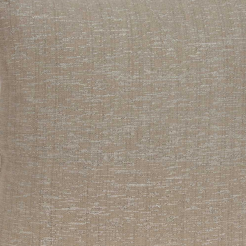 20" X 7" X 20" Charming Transitional Tan Cotton Accent Pillow Cover With Poly Insert