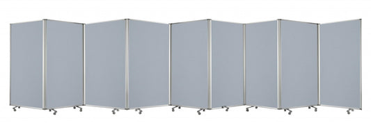 318" X 1" X 71" Metal, Grey, 9 Panel, Screen