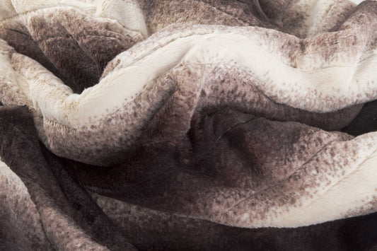 50" X 60" Brown And White Modern Contemporary Heated Throw Blankets