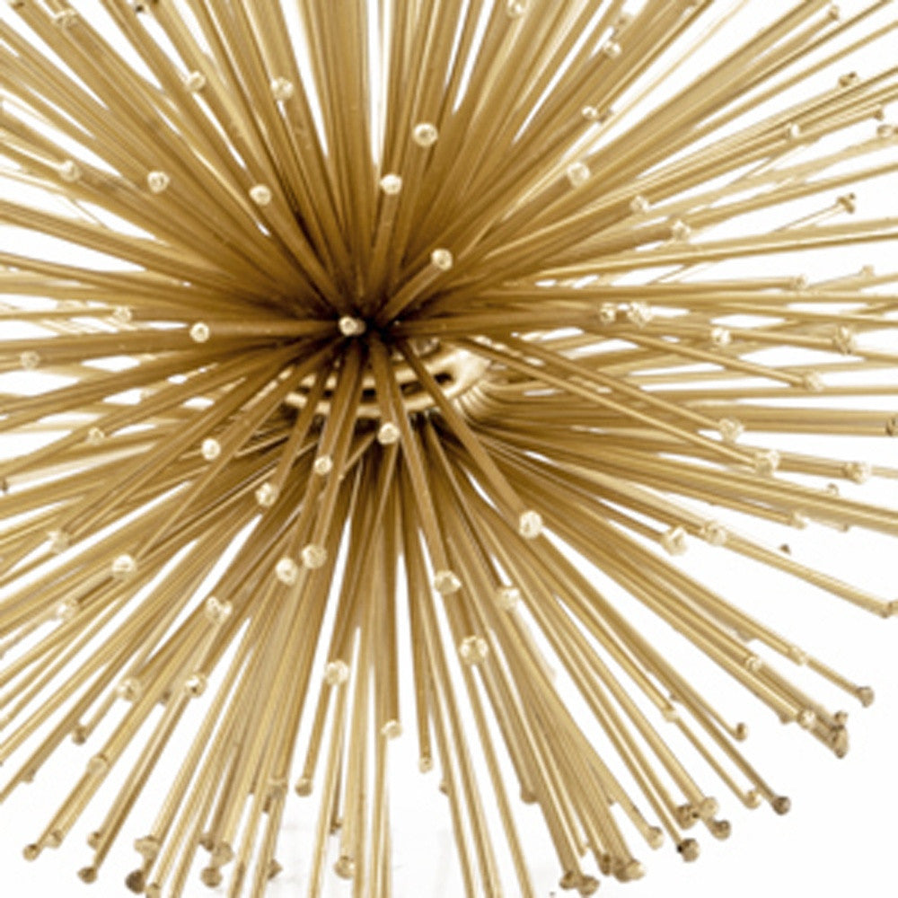 6" X 6" X 6" Gold Iron Urchin Small Sphere