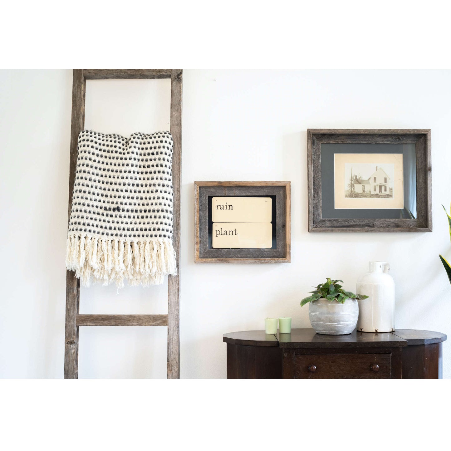 11X14 Rustic Cinder Picture Frame With Plexiglass Holder