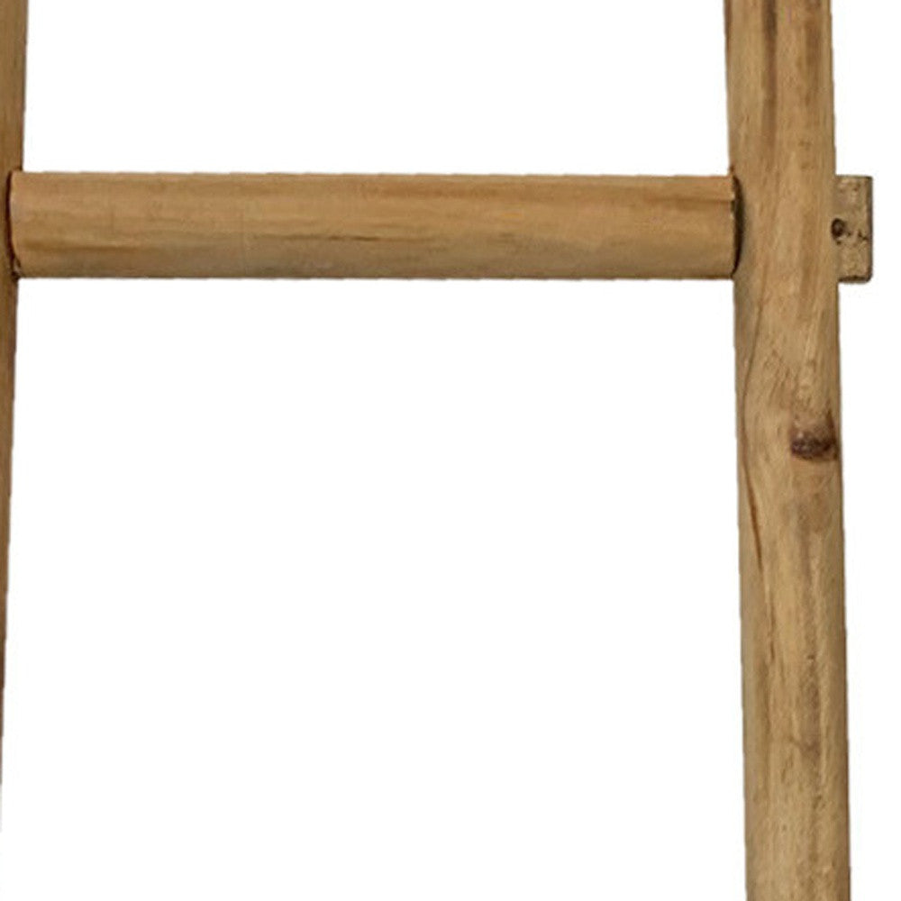 59" X 18" X 2" Brown Decorative Ladder Shelve