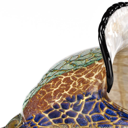 9 Multicolor Large Conch Shell Art Glass