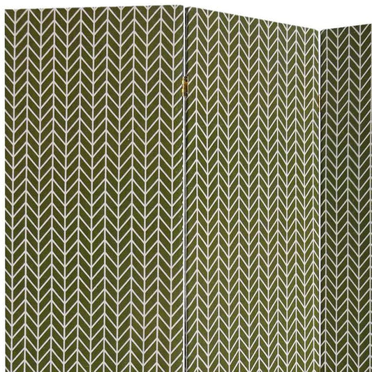 3 Panel Green Soft Fabric Finish Room Divider