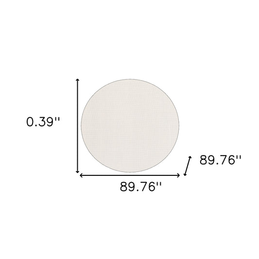 8" Round Beige Non Slip Rug Pad