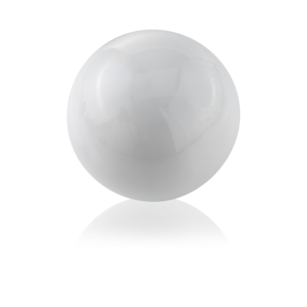 Set Of 2 White Aluminum Decorative Spheres
