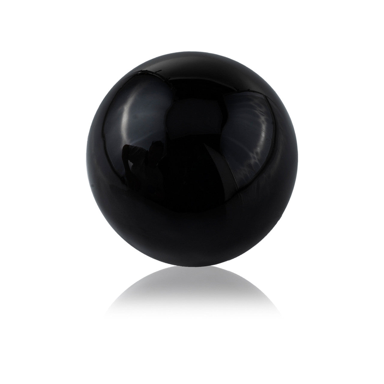 Set Of 2 Black Aluminum Decorative Spheres 3'