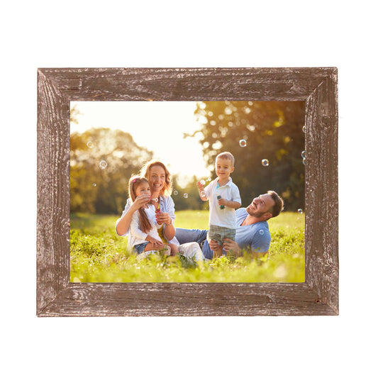 20" X 24" Rustic Farmhouse Espresso Wood Frame