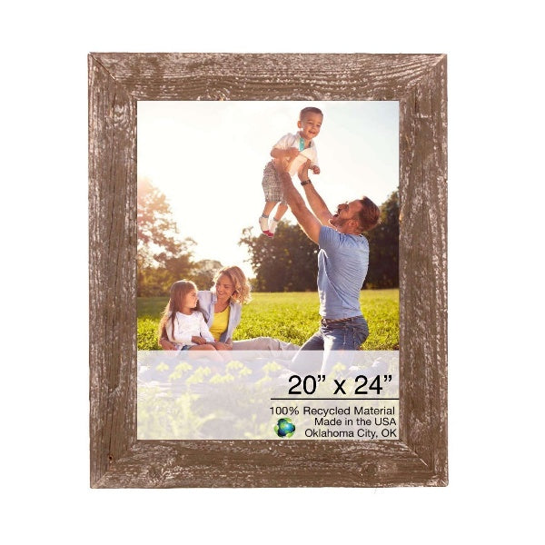 20" X 24" Rustic Farmhouse Espresso Wood Frame