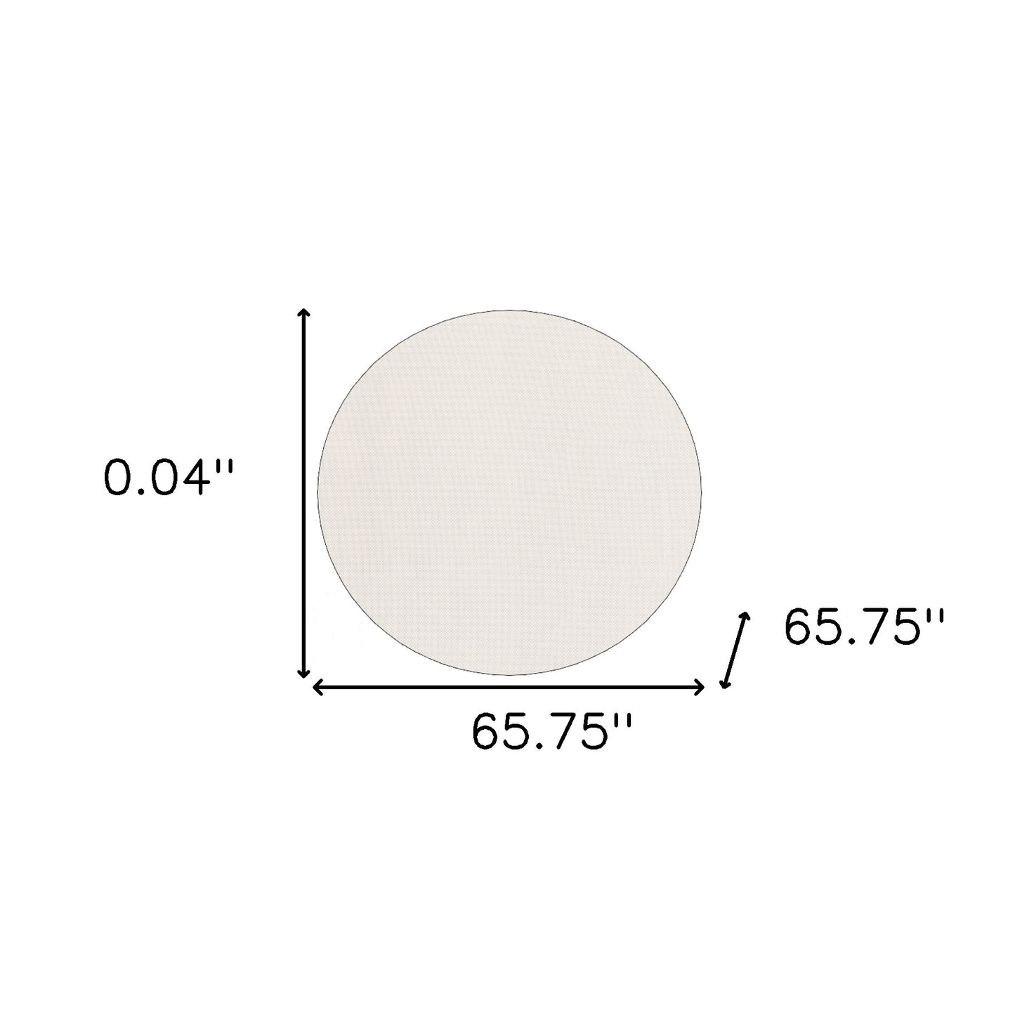 6" Round Basic Beige Non Slip Rug Pad