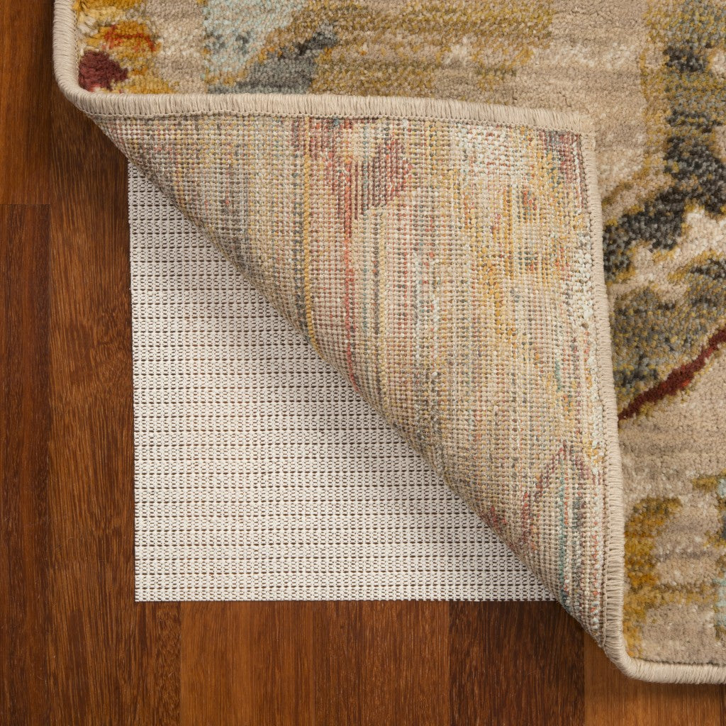 6" Round Basic Beige Non Slip Rug Pad