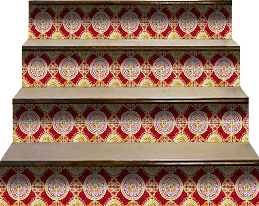 7" X 7" Golden Ruby Removable Peel And Stick Tiles