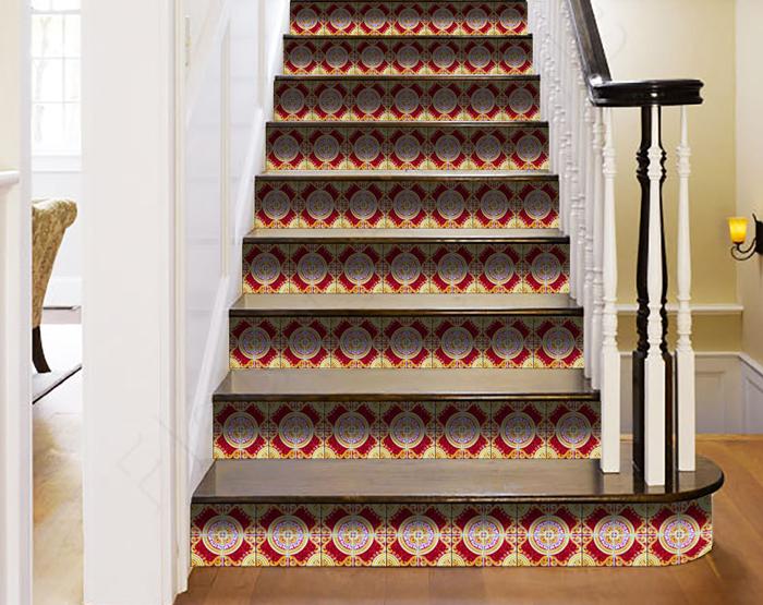 8" X 8" Golden Ruby Removable Peel And Stick Tiles