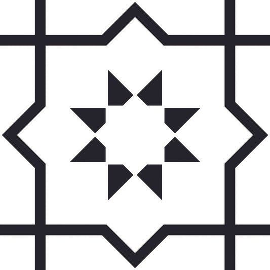 4" X 4" White And Black Sun Peel And Stick Removable Tiles