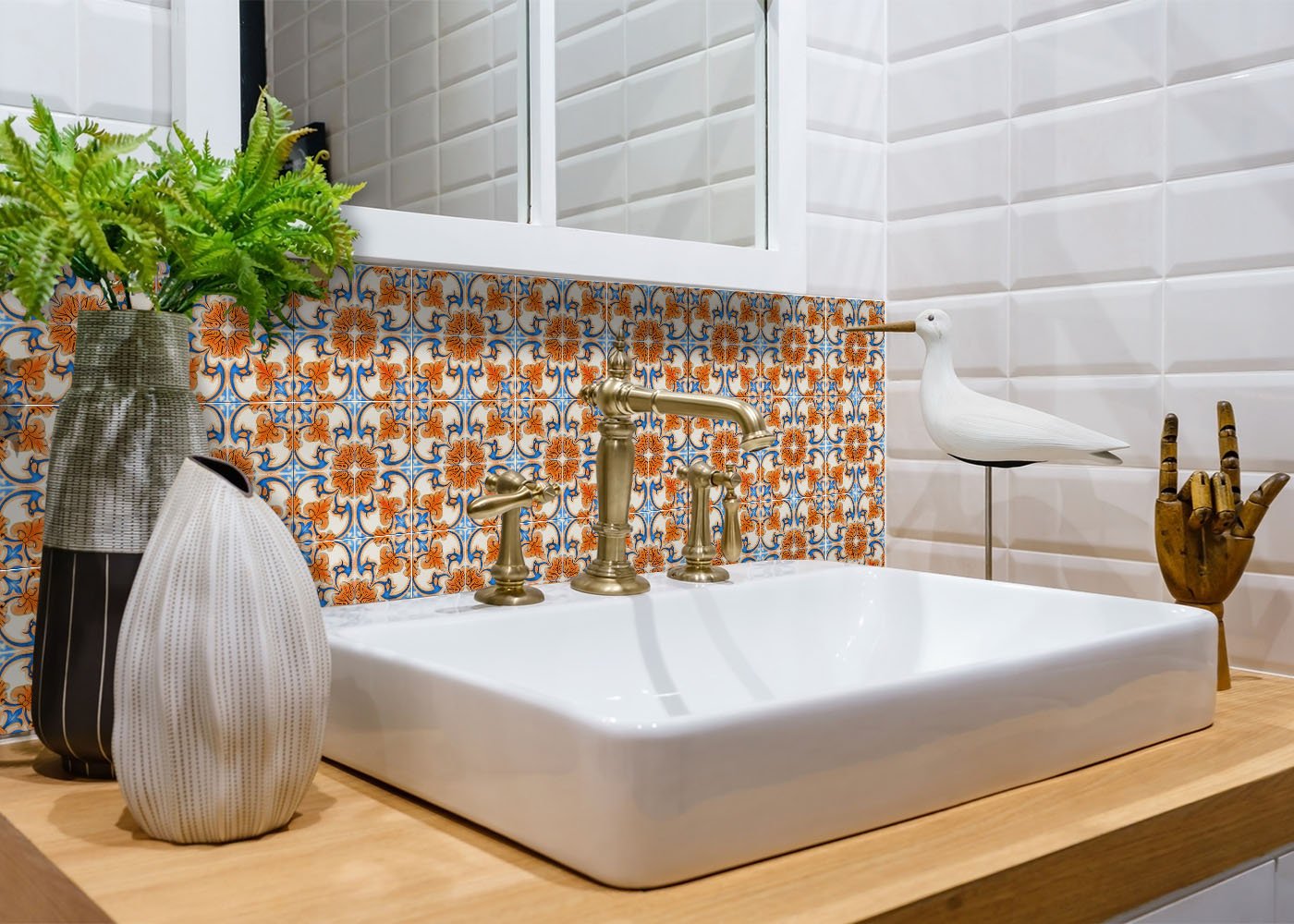 4" X 4" Queen Mosaic Removable Peel And Stick Tiles