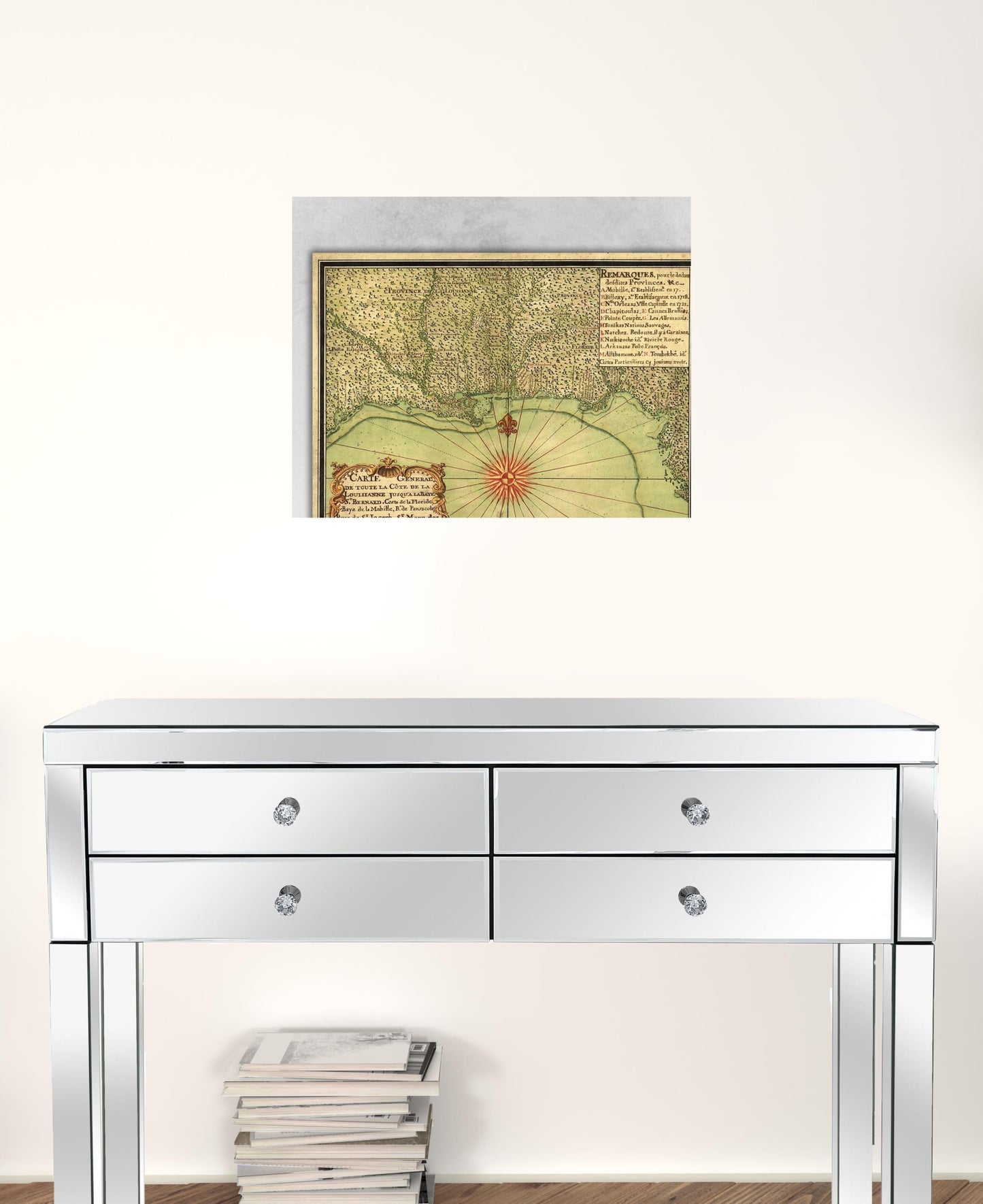 16" X 20" C1747 Map Of The Gulf Coast Vintage Poster Wall Art