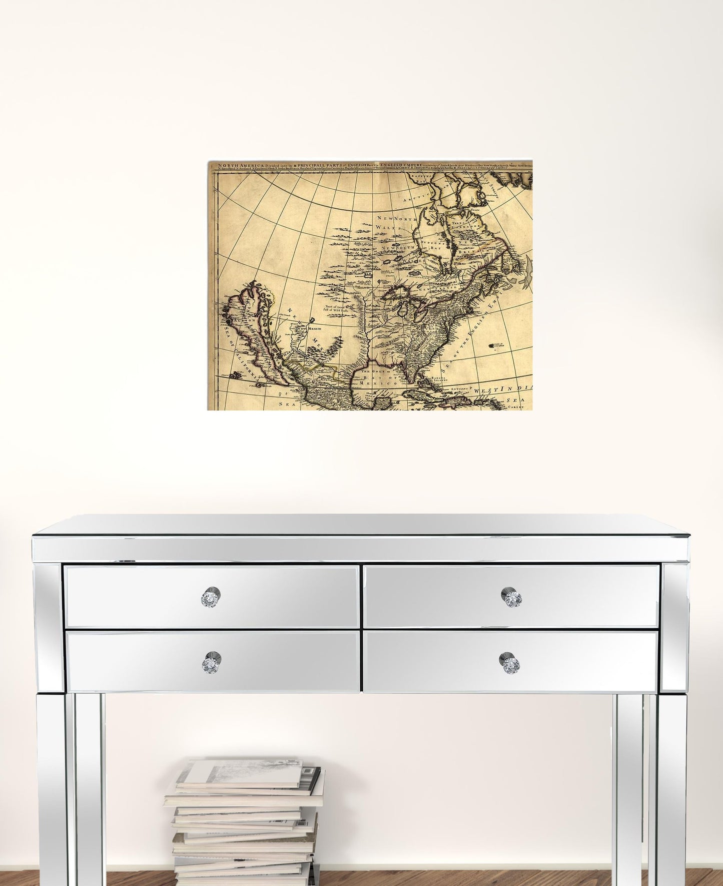 20" X 24" Map Of North America C1685 Vintage Poster Wall Art