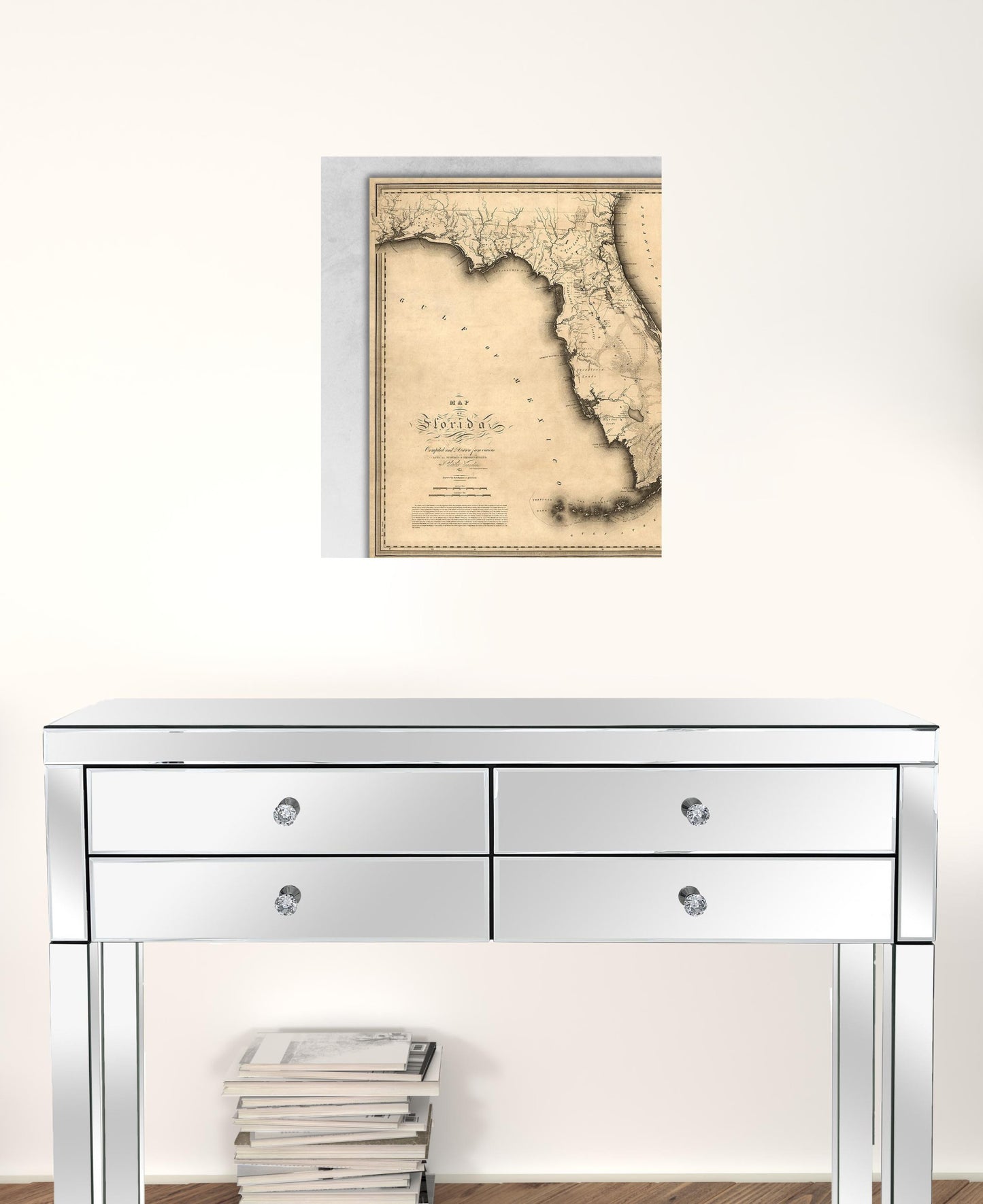 16" X 20" C1823 Early Map Of Florida Vintage Poster Wall Art