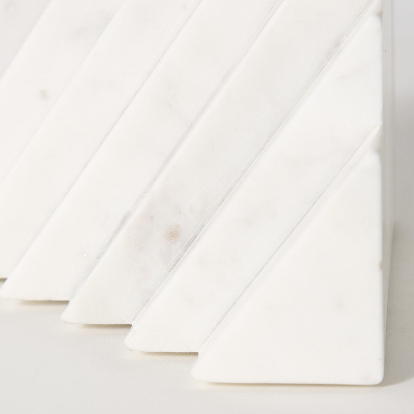 3D Modern Stepped Triangle Marble Bookends