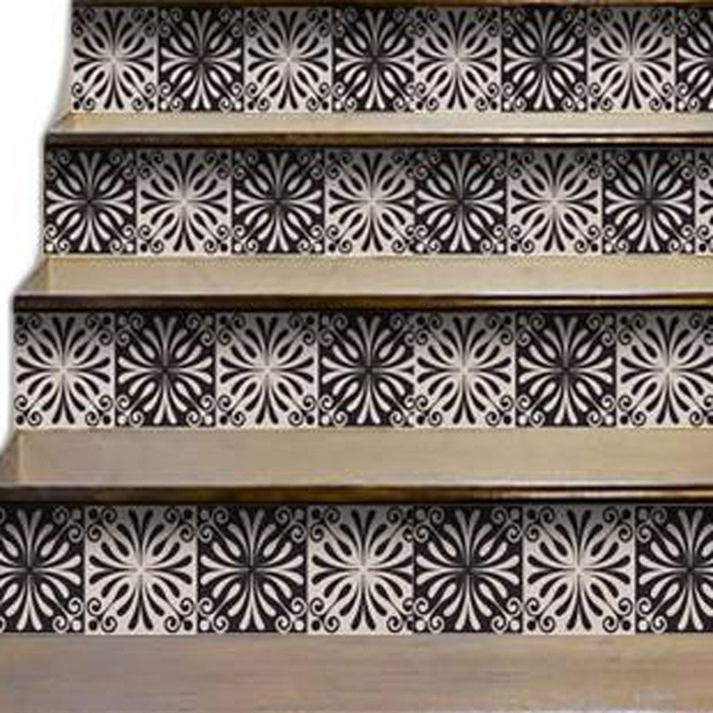8" X 8" Cinnamon Swirl Peel And Stick Removable Tiles