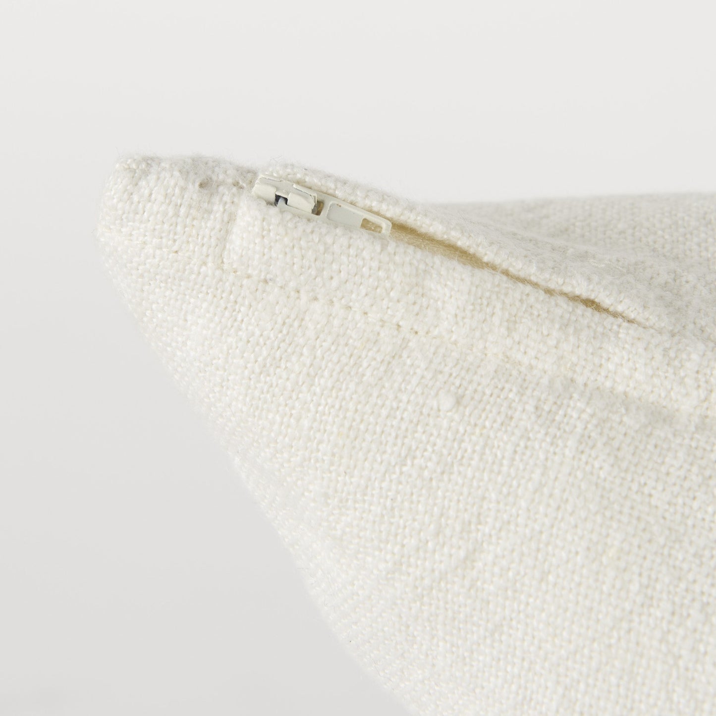 Off White Pillow Cover With Ash Gray Stripes