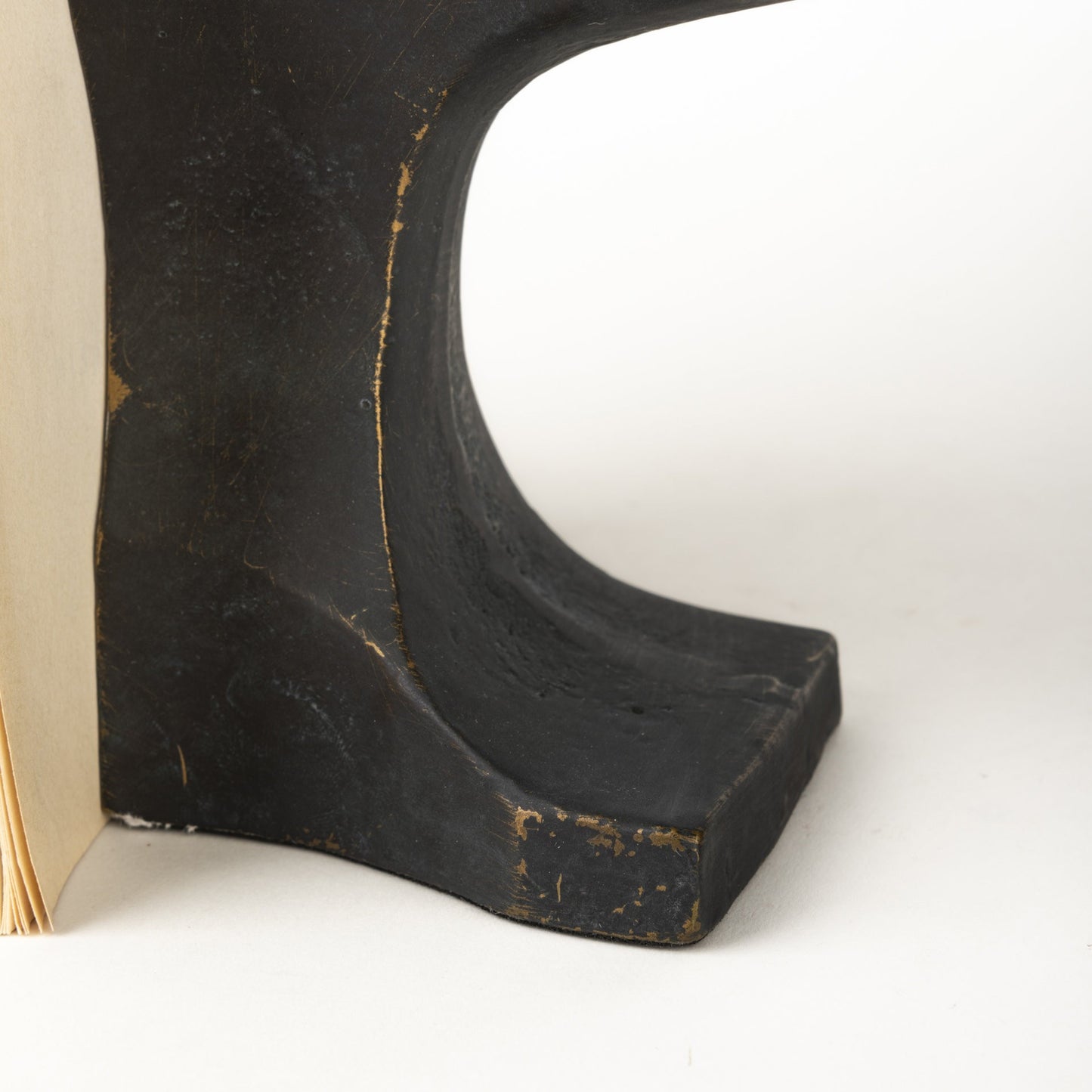 Distressed Black Anvil Bookends