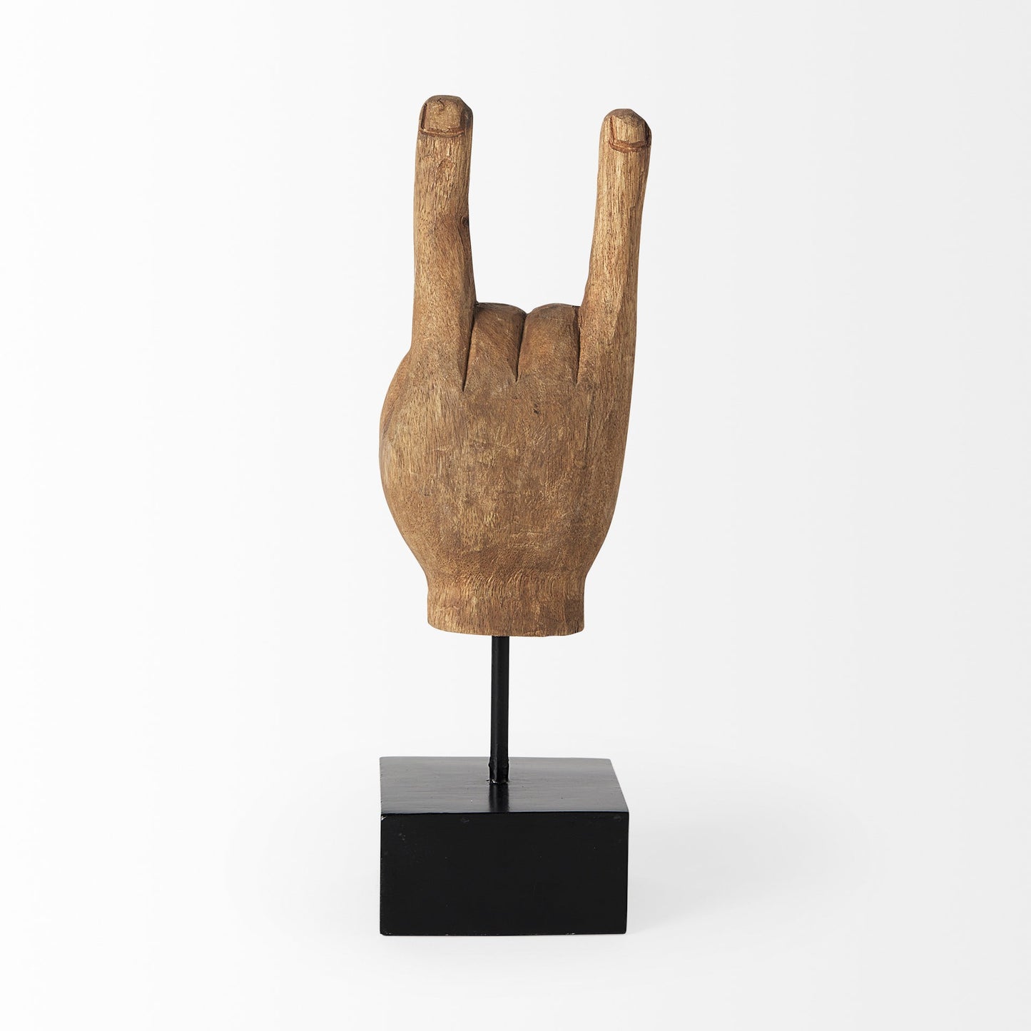 Light Brown Wooden Rock Sign Decor Piece