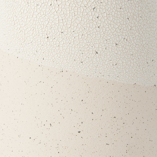 Blush Two Tone Organic Crackle Glaze Ceramic Vase