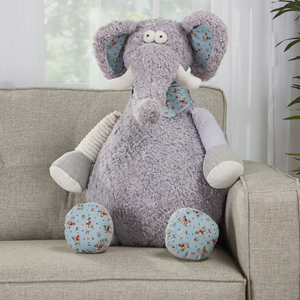 22" X 26" Gray Novelty Polyester Pillow