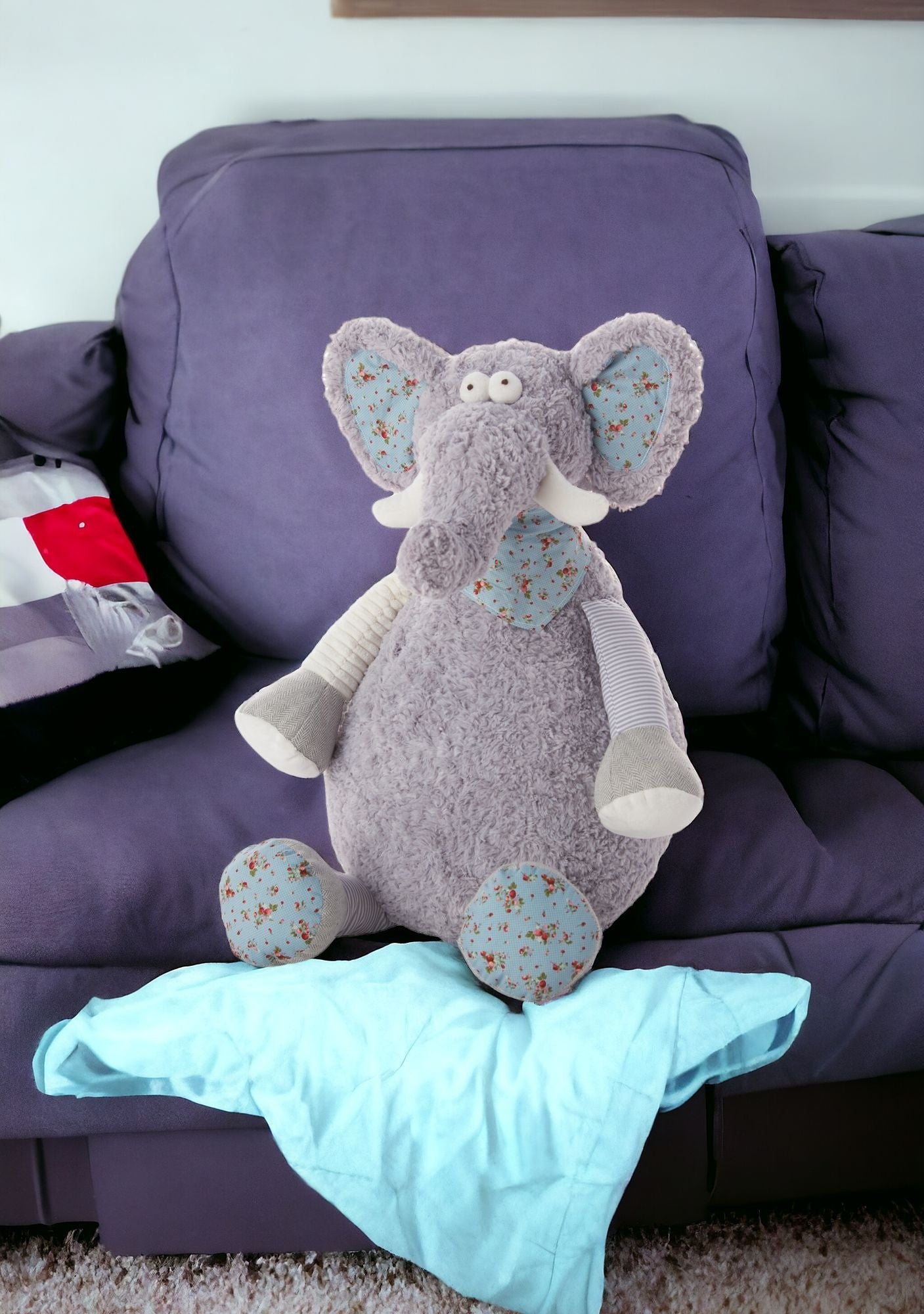 22" X 26" Gray Novelty Polyester Pillow
