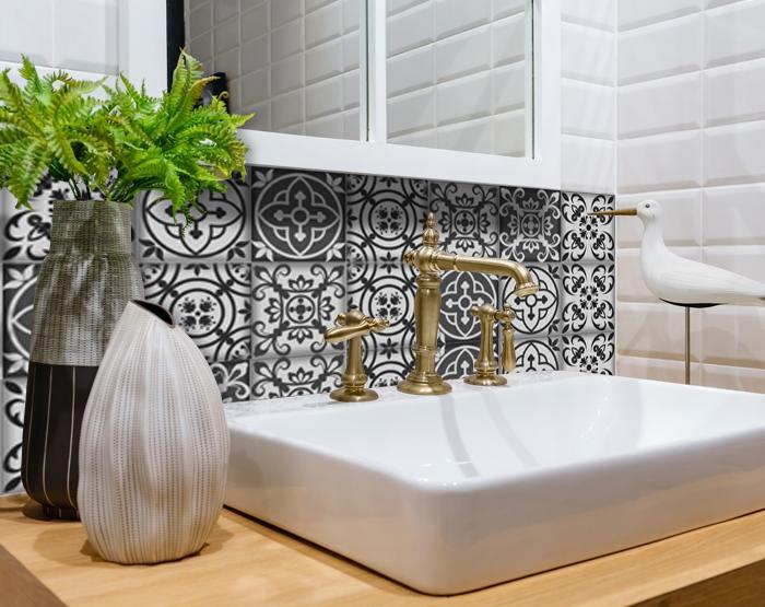 7" X 7" Gray and White Multi Peel and Stick Removable Tiles