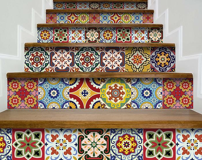 7" X 7" Mediterra Mosaic Peel and Stick Tiles