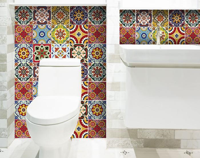 7" X 7" Mediterra Mosaic Peel and Stick Tiles
