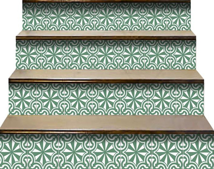 7" X 7" Glenda Sage Removable Peel and Stick Tiles