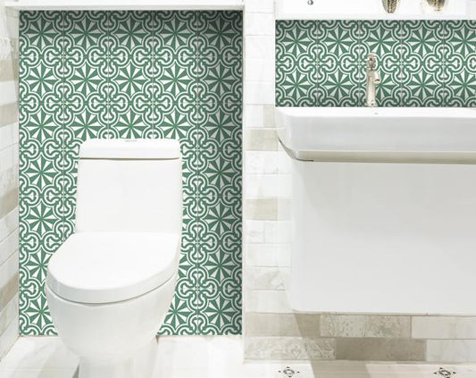 7" X 7" Glenda Sage Removable Peel and Stick Tiles