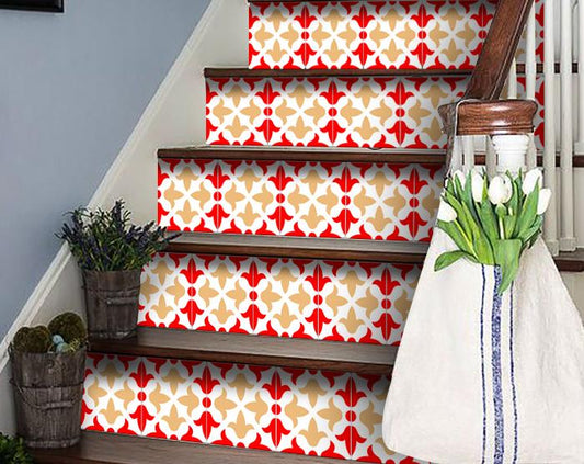 5" X 5" Roja Hola Removable Peel and Stick Tiles