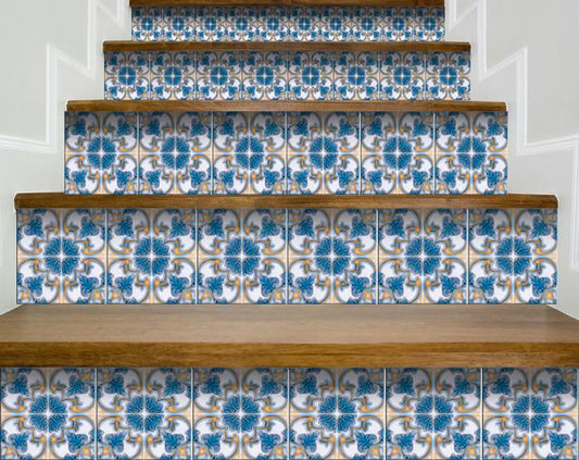 6" X 6" Teal Taupe Sia Removable Peel and Stick Tiles