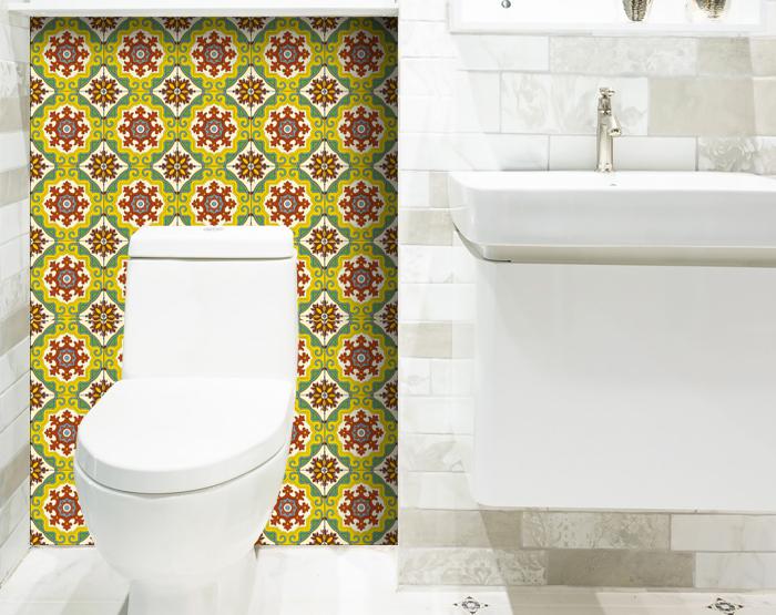 7" X 7" Fortuna Peel and Stick Removable Tiles