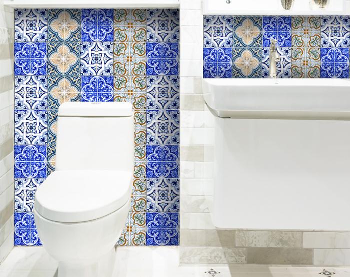 7" X 7" Bella Mix Mosaic Removable Peel and Stick Tiles