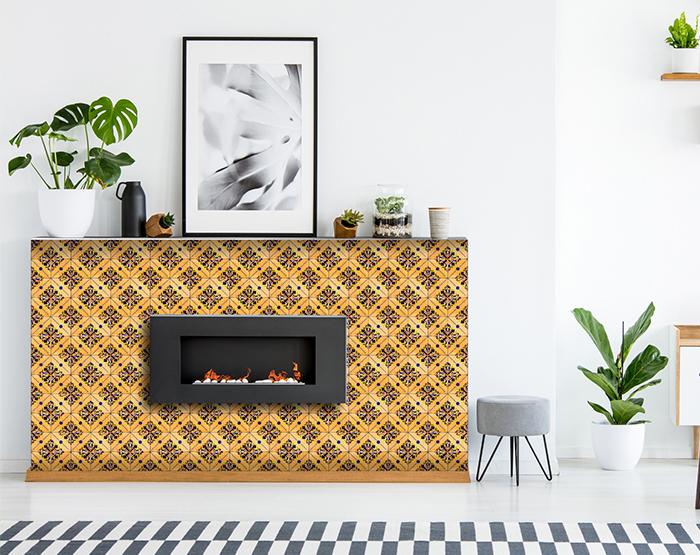 7" X 7" Golden Rio Removable Peel and Stick Tiles