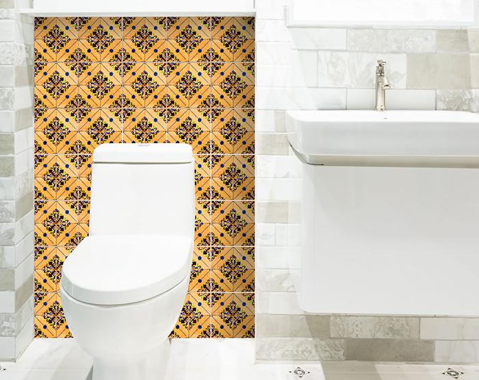 7" X 7" Golden Rio Removable Peel and Stick Tiles