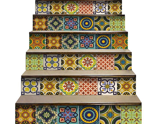 8" X 8" Euro Mosaic Peel and Stick Removable Tiles