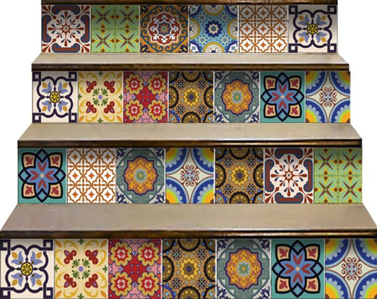 6" X 6" Auguri Geo Peel and Stick Removable Tiles
